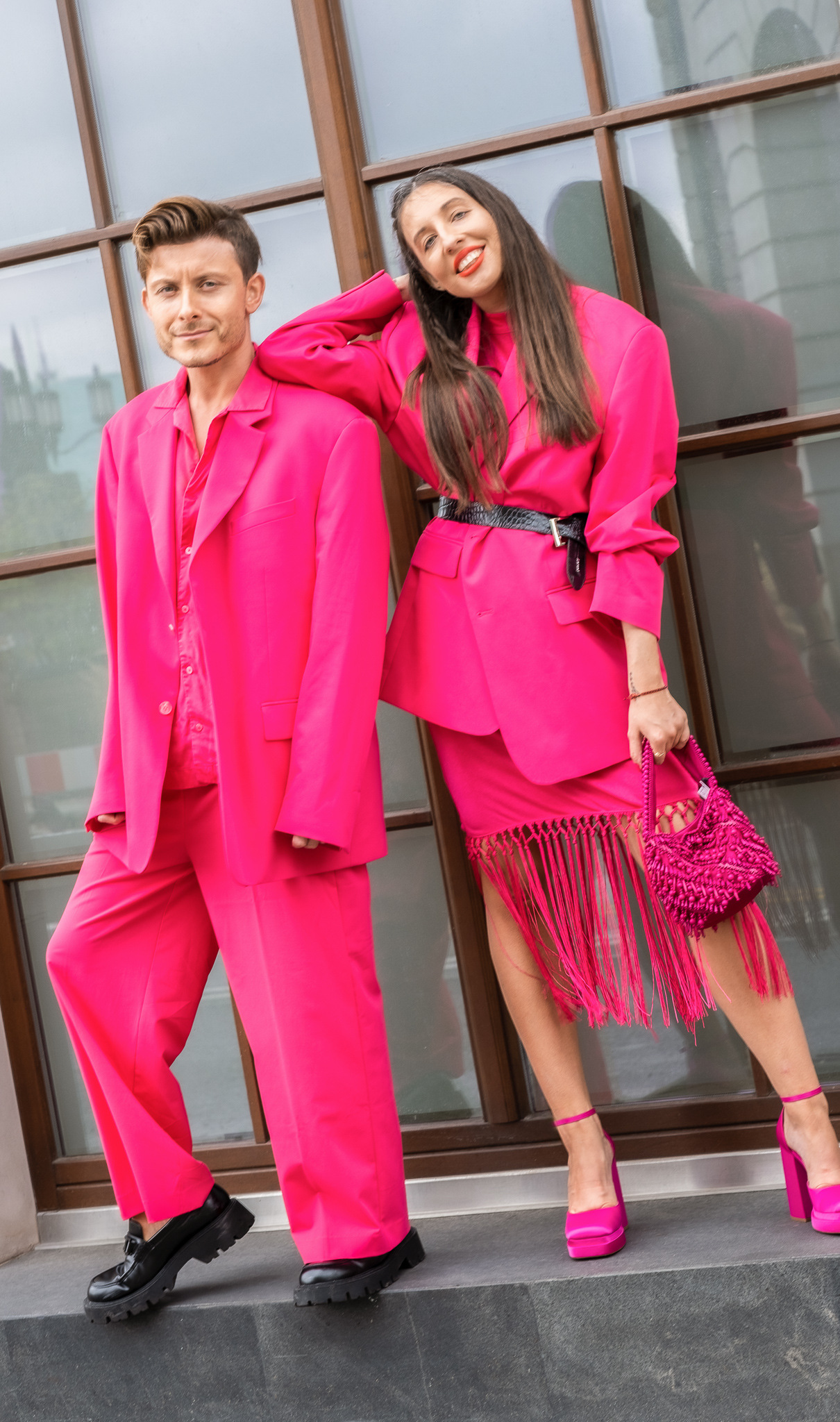 anrika i szafa gra letnie stylizacje dla par fashion couple matchy matchy 